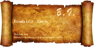 Bombicz Imre névjegykártya